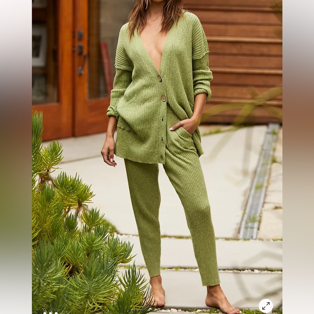 Free People Beach Maiya Knit Pants‎ Luna Moth Coverup Medium